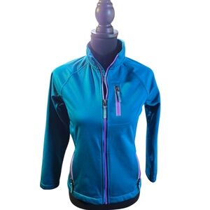 Kids Sz M.10-12 Teal Softshell Jacket